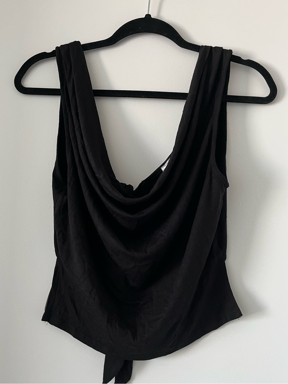 NWT Urban Outfitters Black Draped Cowl-Back Camisole